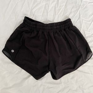 Black Lululemon Hotty Hotty Shorts